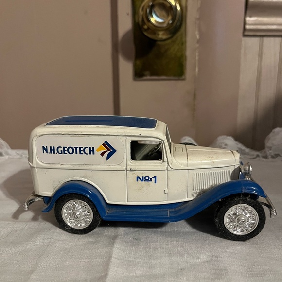 Other - Vintage White and Blue Model Van